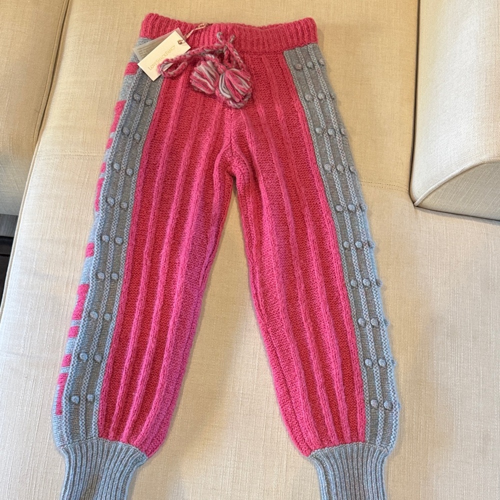 NWT LoveShackFancy Landana Jogger Passion Fruit Punch Knit pants